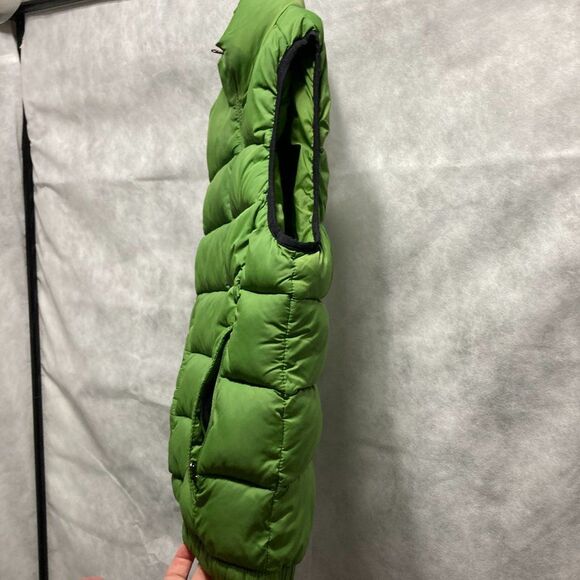 GAP Kids Bright Neon Green Zippered Puffer Jacket Vest Unisex Small - Picture 2 of 14
